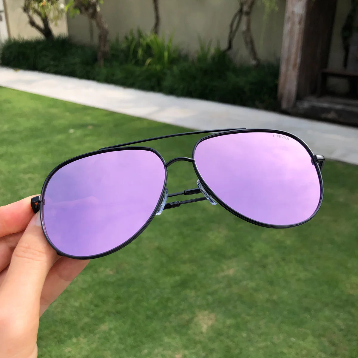 Max Unisex Aviators (Blk/Lavender mirror)