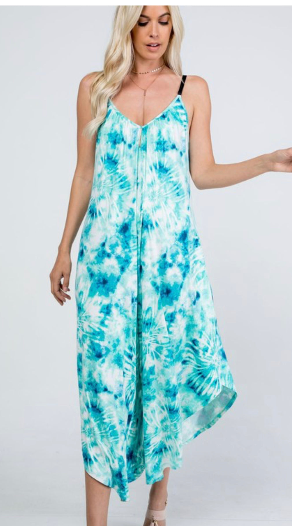 Down by the boardwalk tie-dye jumpsuit