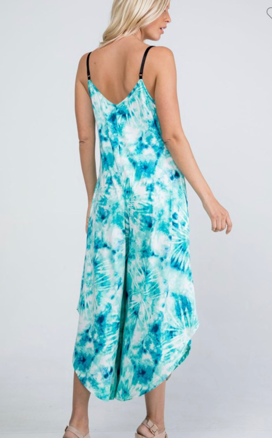 Down by the boardwalk tie-dye jumpsuit