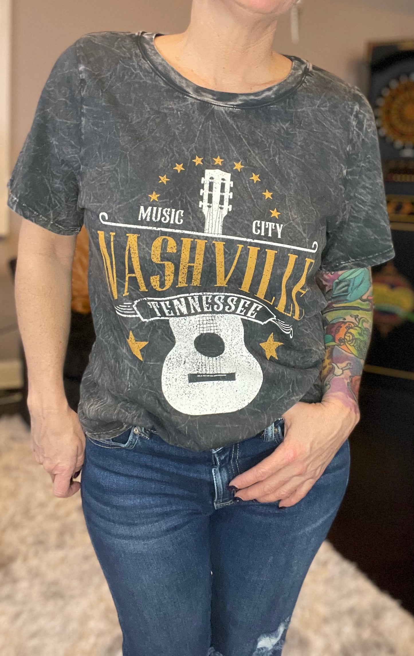 Acid Washed Nashville Tee