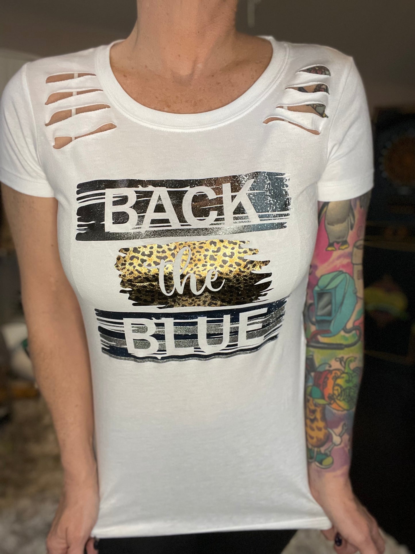 Back the Blue distressed