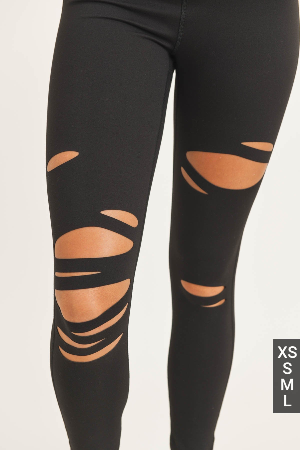 Laser cut high waisted leggings