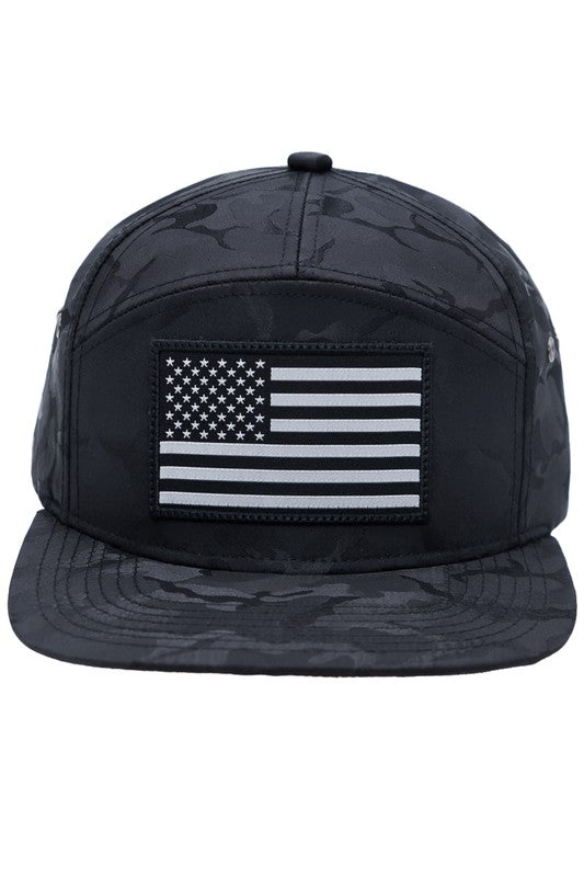 American Flag Camouflage Snap Back