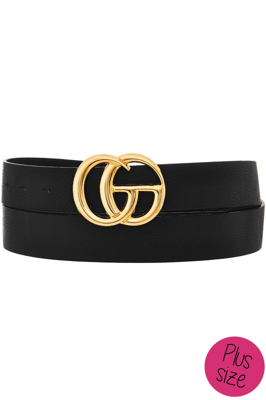 Plus size gold buckle fashion belt