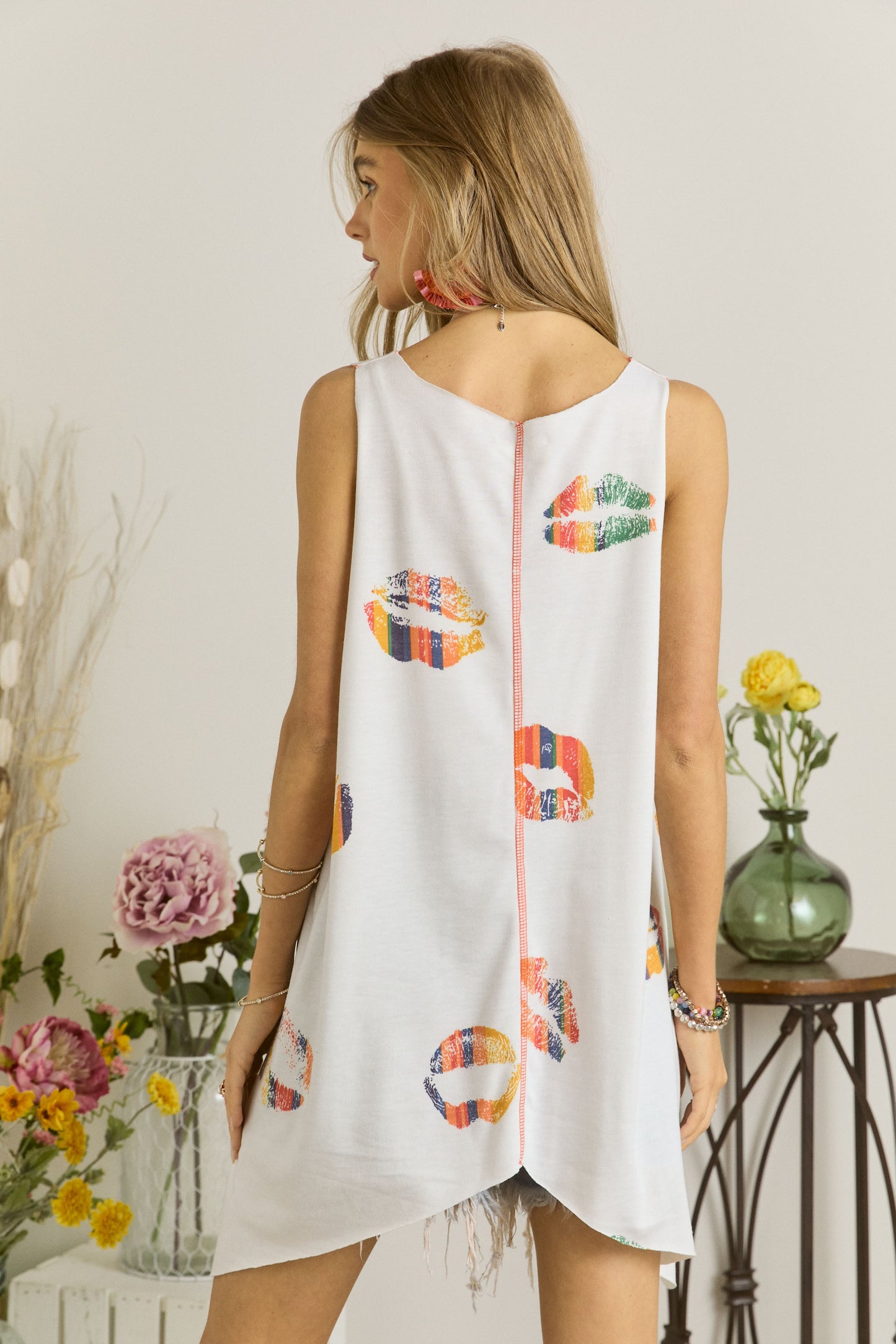 Summer Kisses flare tank