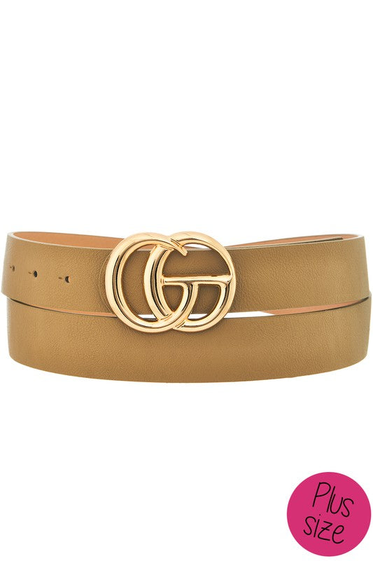 Plus size gold buckle fashion belt